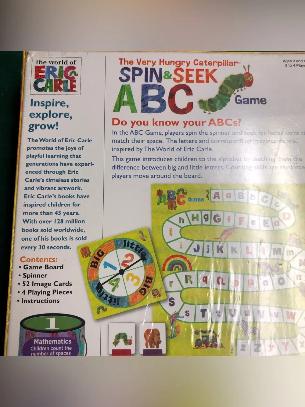 The Very Hungry Caterpillar Spin & Seek ABC Game Kids Preschool Letters Age 3+
